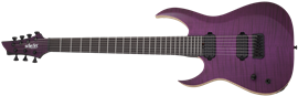 Schecter DIAMOND SERIES John Browne Tao-7 Satin Trans Purple  Left Handed 7-String Electric Guitar 2023